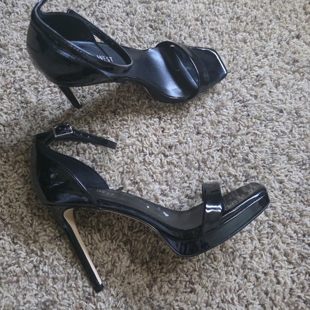 Nine West Black Patent Heels